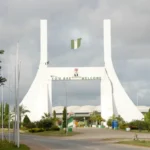 The white "You Are Welcome" gate at the entrance to Abuja, Nigeria's capital